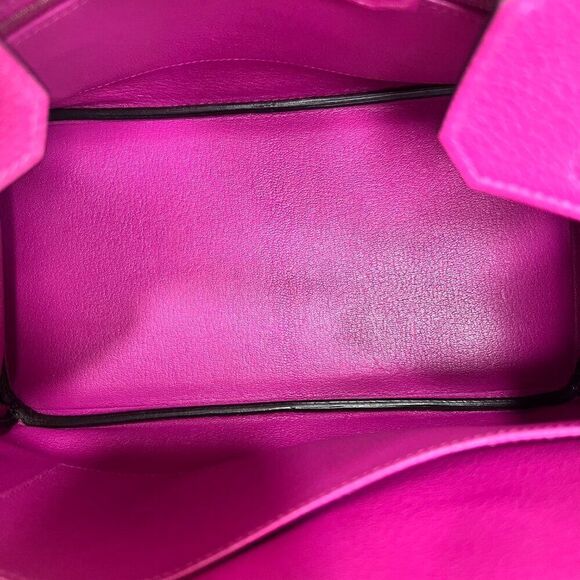 100% Authentic Hermès Birkin 30 in Rose Pourpre Togo with PHW Stamp A - Picture 5 of 14